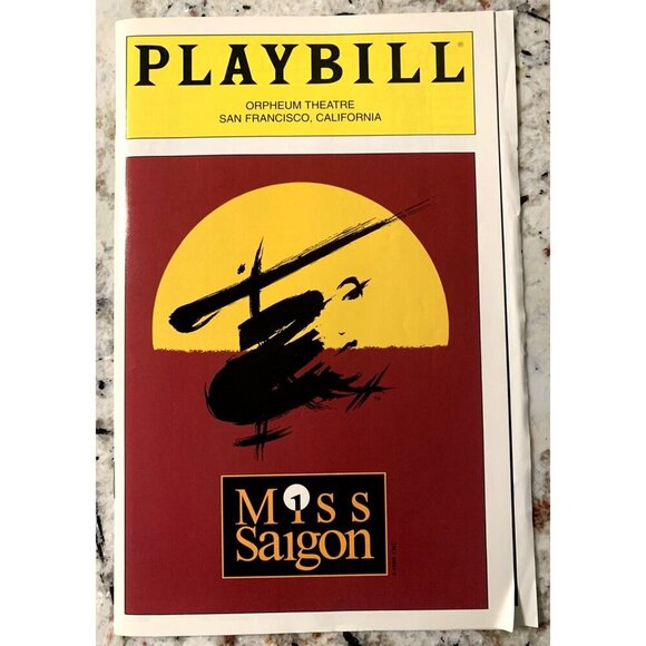 Steven Pasquale MISS SAIGON Playbill Foronda 1998 San Francisco Orpheum EUC - Picture 1 of 8